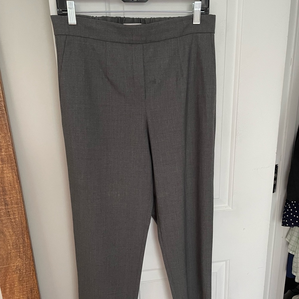 Aritzia Cropped Gray Fitted Trouser